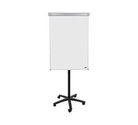 Bi-Office Portablocco Portatile Con Prolunghe, Cavalletto Mobile Con Struttura Nera e Cornice Grigia, Superficie Magnetico, Dimensioni Panello Euro 700 x 1000 mm