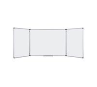 Bi-Office TR01020509170, Lavagna Bianca Magnetica Pieghevole Trio, Lavagna Cancellabile A Secco Multi-Superficie Salva-Spazio, Dimensioni Da Aperta 180 x 60 cm, Da Chiusa 90 x 60 cm