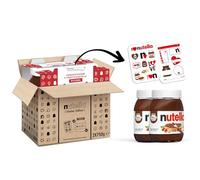 Bi-pack Nutella 750g con Sticker Nutella, Crema Spalmabile alle Nocciole e Cacao, Senza Glutine, Conservanti e Grassi Idrogenati, Formato Scorta per Famiglia, Ideale a Colazione, Idea Regalo