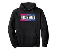 Bi Pride 2026 Marcia o parata dell'orgoglio bisessuale LGBT Felpa con Cappuccio