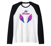 Bi Scream! Gelato x la Bandiera dell'orgoglio Maglia con Maniche Raglan