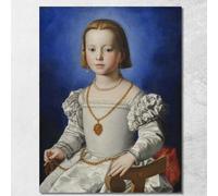 BIA di Cosimo De Medici Agnolo Bronzino, abz2 Quadro Stampato su Tela Fine Art, Intelaiato Pronto da Appendere, Alta qualità, 50x40 cm
