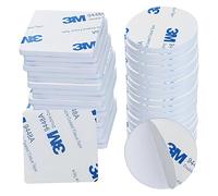 biadesivo extra forte, Impermeabilenastro biadesivo extra forte,Adatto per oggetti fissi all'interno e all'esterno nastro biadesivo, 20 pezzi 40*40mm Quadrato + 20 pezzi 30*30mm Circolare(bianco)