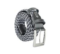 Biagiotti Cintura Elastica Intrecciata, Uomo e Donna, Con Inserti in Vera Pelle e Scatola Regalo