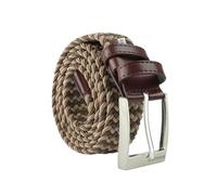 Biagiotti Cintura Elastica Intrecciata, Uomo e Donna, Con Inserti in Vera Pelle e Scatola Regalo