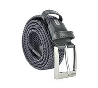 Biagiotti Cintura Elastica Intrecciata, Uomo e Donna, Con Inserti in Vera Pelle e Scatola Regalo