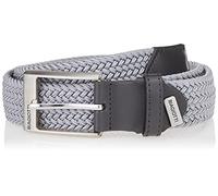 Biagiotti Cintura Elastica Intrecciata, Uomo e Donna, Con Inserti in Vera Pelle e Scatola Regalo