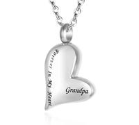 BIAIHQIE Collana con urna funeraria Forever in My Heart per Ceneri, ricordo commemorativo per papà/Mamma/Sorella (4 Pezzi)