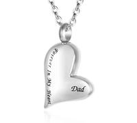 BIAIHQIE Collana con urna funeraria Forever in My Heart per Ceneri, ricordo commemorativo per papà/Mamma/Sorella - 3 Pezzi