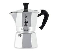 Bialetti Moka Express Caffettiera, Manico Anti Scottatura, Non Adatta A Induzione, Alluminio, Argento, 3 Tazze (130 ml)