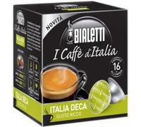 16 Capsule Caffè Bialetti Italia Deca Gusto Ricco Decaffeinato Cialde Originali Bialetti