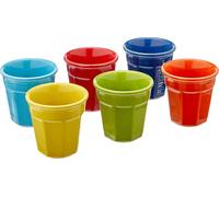 Bialetti Bicchierini Bialetti Set 6 Bicchierini Multicolor, Porcellana, Colorati