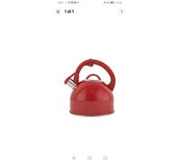 BIALETTI Bollitore, 2,5L in Acciaio | Collezione Winter Wonderland, Rosso