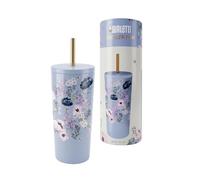 Bialetti - Bridgerton Tumbler con cannuccia dorata 600ml, Acciaio