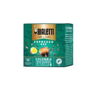 Bialetti Caffè d'Italia, Box 12 Capsule, Monorigine Colombia, Compatibili con Macchine Bialetti sistema chiuso, 100% Alluminio