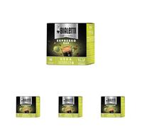 Bialetti Caffè d'Italia, Box 16 Capsule, Decaffeinato, Intensità 6, Compatibili con Macchine Bialetti sistema chiuso, 100% Alluminio (Confezione da 4)