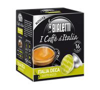 16 Capsule Caffè Bialetti Italia Deca Gusto Ricco Decaffeinato Cialde Originali Bialetti