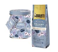 Bialetti Caffè Macinato Bridgerton, Latta + Sacchetto 250g, Gusto Royal Regency