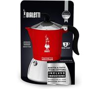 Bialetti Fiammetta Induction Moka 0,13 L Rosso, Acciaio inossidabile Bialetti