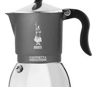 BIALETTI FIAMMETTA INDUCTION MOKA 4 TAZZE GRIGIO ADATTA ANCHE PIANI INDUZIONE