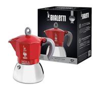 Bialetti Macchina Caff Caffettiera Moka 6 Tazze colore Rosso - 0004833 Moka Induction