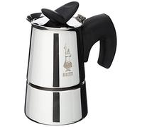 Bialetti Caffettiera Musa 1 Tazza, Manico termoplastico, Non adatta a induzione, 1 Tazza (40 ml), Acciaio Inox 18/10