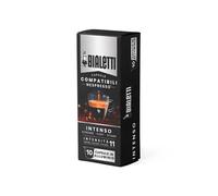 Bialetti Compatibili Nespresso, 1 Confezione da 10 Capsule, Intenso, Intensità 11, Compatibili con Macchine Nespresso, 100% Alluminio