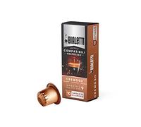 Bialetti Compatibili Nespresso, 1 Confezione da 10 Capsule, Cremoso, Intensità 9, Compatibili con Macchine Nespresso, 100% Alluminio