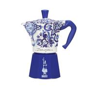 Bialetti Dolce & Gabbana - Caffettiera Express Blue Mediterraneo per 6 tazze, a fuoco diretto (caffettiera, caffettiera espresso)