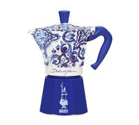 Bialetti, Moka Express D&G, Caffettiera Blu Mediterraneo, Alluminio