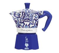 Bialetti, Moka Induction D&G Blue Mediterraneo, Caffettiera per Induzione, Allum
