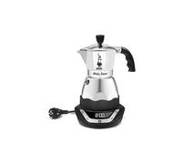 BIALETTI Espressokocher elettrico EASY TIMER 6 tazze Alu / Nero argento