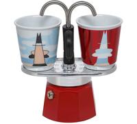 Bialetti Espressokocher Set Mini Express Magritte+ 2 Espressobecher 0001406