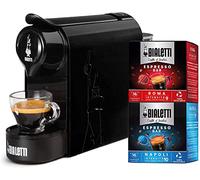 Bialetti Gioia, Macchina Caffè Espresso per Capsule in Alluminio, Incluse 32 Capsule, Nero