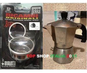 BIALETTI IMBUTO 2 TAZZE ACCIAIO PER CAFFETTIERA BRIKKA RICAMBIO ORIGINALE 2026