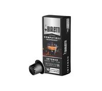 Bialetti Compatibili Nespresso, 1 Confezione da 10 Capsule, Intenso, Intensità 11, Compatibili con Macchine Nespresso, 100% Alluminio