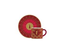 Bialetti Industrie Tazzina Deco glamour lettera F Tazzina Deco glamour lettera F