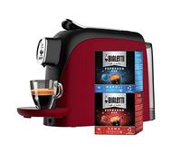 Bialetti Mignon, Macchina Caffè Espresso Incluse 32 Capsule, Funziona esclusivamente con Capsule Bialetti, Rosso
