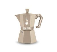 Bialetti Moka Exclusive Octagonal Induction - Caffettiera Espresso in Alluminio e Acciaio, Colori Silver Grey e Desert Sand - Compatibile Gas e Induzione - Made in Italy (Desert Sand Sabbia)
