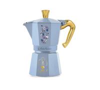 Bialetti Moka Express Bridgerton 6 Tazze, Manico anti scottatura, Non adatta ad induzione, 6 Tazze (270ml), Alluminio