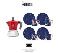 Bialetti Set 4 Tazzine Caffè Cielo Stellato Angeli Cupido Colore Blu