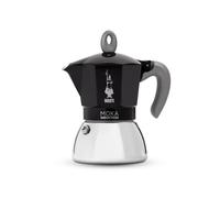 BIALETTI Moka Induction Caffettiera Alluminio 2 e 4 Tazze INDUZIONE Rosso Nero