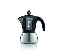 Bialetti Moka Induction Caffettiera in Alluminio, Adatta all'induzione, 190 W, 6 Cups, Acciaio Inossidabile, Grigio Antracite