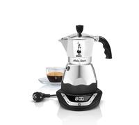 Bialetti Moka Timer, Caffettiera Elettrica Con Timer Incorporato, 3 Tazze, Nero,