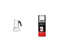 Bialetti New Venus Caffettiera In Acciaio Inox, Non Adatta All'Induzione, Argento, 2 Tazze & Perfetto Moka Caffè Macinato, Gusto Classico - 1 X 250 Gr