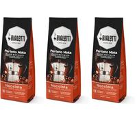 Bialetti Perfetto Moka Caffè Macinato, Gusto Nocciola - 1 x 250 gr (Confezione da 3)