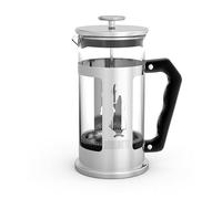 Bialetti Preziosa caffettiera, filtro French Press per caffè o tè, corpo in acciaio inossidabile e contenitore in vetro borosilicato, lavabile in lavastoviglie, 350 ml, per 3 tazze