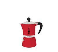 Bialetti Rainbow Caffettiera Colorata, Alluminio, Rosso, 3 Tazze