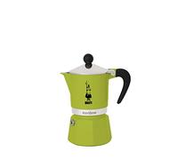 Bialetti Rainbow Caffettiera Colorata, Alluminio, Verde, 6 Tazze