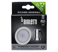 Bialetti Ricambi, Include 1 Guarnizione e 1 Piastrina, Compatibili con Venus, Kitty, Musa e Class (6 Tazze)